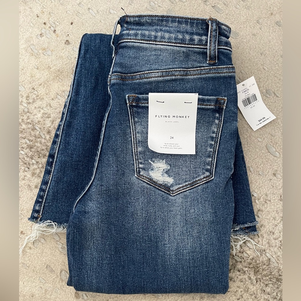 SOLD - Flying Monkey Distressed Flare Jeans